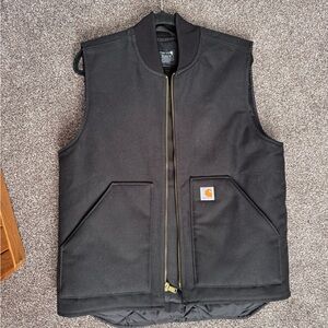 Carhartt Men's Dark Vest with Gold Zipper